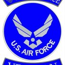 US AIR FORCE VETERAN 3 Patches Set White Blue Silver for Biker Vest Jacket