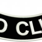 NO CLUB Black White Iron on Bottom Rocker Patch for Biker Vest Jacket RE18