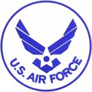 U.S. AIR FORCE MODERN Round Iron Sew on Center Tag Patch for Biker Vest Jacket