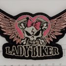 Lady Biker Club Outlaw Biker Funny Motorcycle Iron On Small Patch