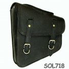 Motorcycle Solo Left Side Bag for Harley Softail Models Black