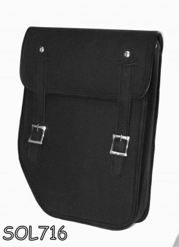 Motorcycle black solo bag Right side for harley dyna Softail models