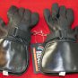 MOTORCYCLE LONG BLACK LEATHER GLOVES SIZE XS