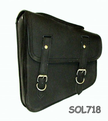 Motorcycle Left Side Solo Saddlebag for Harley Dyna Black New