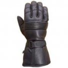 Gauntlet style Genuine leather motorcycle  gloves Black size xl