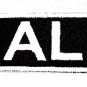 AL White on Black Iron on Name Tag Patch for Biker Vest NB196