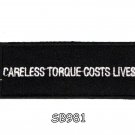 Careless torque cost lives Iron on Small Patch for Motorcycle Biker Vest SB981