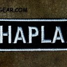 CHAPLAIN White on Black Small Patch for Vest jacket SB555