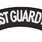 Coast Guard Dad White on Black Top Rocker Iron on Patch for Motorcycle Biker Ves