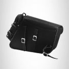 Black leather solo bag saddlebag for harley 2003 to 2014
