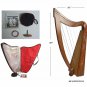 Celtic Lever Harp Rosewood 22 Strings New with Bag, Extra Strings & Tuning Key