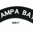 Tampa Bay State White on Black Small Rocker Patch Front for Biker Jacket Vest
