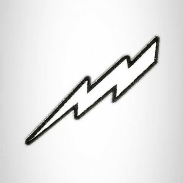 LIGHTNING BOLT REFLECTIVE Small Patch Iron on for Vest Jacket SB626