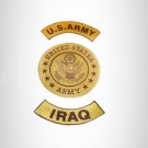 U.S ARMY Iraq War Iron on 3 Large Back Patches Set for Biker Vest Jacket