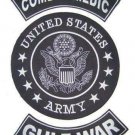 U.S ARMY COMBAT MEDIC GULF WAR Iron on 3 Large Back Patches Set for Biker Vest J