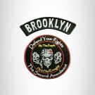 BROOKLYN Defend Your Rights the 2nd Amendment 2 Patches Set for Vest Jacket