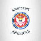 BORN TO RIDE AMERICAN One Nation Iron on 3 Large Back Patches Set for Biker Vest