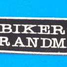 Biker Grandma White on Black Iron on Small Patch for Biker Vest SB1059