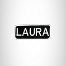Laura Iron on Name Tag Patch for Biker Vest NB132