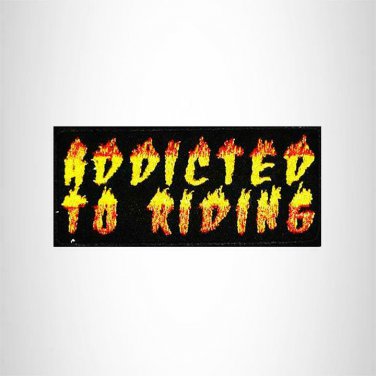 ADDICTED TO RIDING Small Patch Iron on for Vest Jacket SB664
