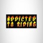 ADDICTED TO RIDING Small Patch Iron on for Vest Jacket SB664