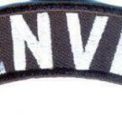 Denver State White on Black Small Rocker Patch Front for Biker Jacket Vest