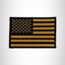 USA YELLOW AND BLACK FLAG Small Patch Iron on for Vest Jacket SB636