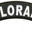 Colorado State White on Black Small Rocker Patch Front for Biker Jacket Vest