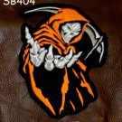 Orange Grim Reaper Small Patch Death Angle for Biker Jacket Vest New