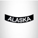 ALASKA White on Black Bottom Rocker Patch for Vest jacket BR406