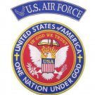 U.S Air Force One Nation Under God 2 Patches Set Sew on for Vest Jacket