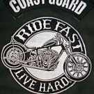 Coast Guard Ride Fast Live Hard 2 Patches Set Sew on for Vest Jacket