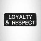 Loyalty & Respect Iron on Small Patch for Motorcycle Biker Vest SB1006
