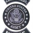 U.S ARMY COMBAT MEDIC NURSE Iron on 3 Large Back Patches Set for Biker Vest Jack