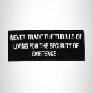 Never Trade the Thrills of Living Iron on Small Patch for Biker Vest SB986