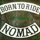 BORN TO RIDE NOMAD 2 Patches Set Sew on for Vest Jacket