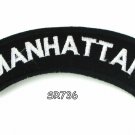 North Carolina State White on Black Small Rocker Patch Front for Biker Jacket Ve