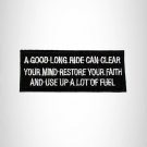 Small Patch A Good Long Ride Can Iron on for Biker Vest SB988