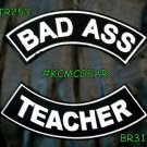 BAD ASS TEACHER Rocker 2 Patches Set Sew on for Vest Jacket