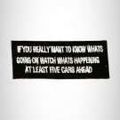 If You Really Want to Know What's Going on Iron on Small Patch for Biker Vest