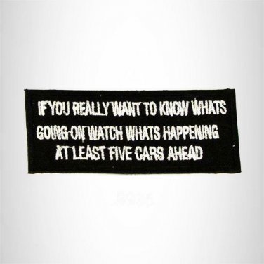 If You Really Want to Know What's Going on Iron on Small Patch for Biker Vest