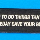 Learn to Do Things Iron on Small Patch for Biker Vest SB1052