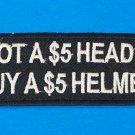 Got a Five Dollar Head Iron on Small Patch for Biker Vest SB1050