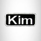 Kim White on Black Iron on Name Tag Patch for Biker Vest NB125
