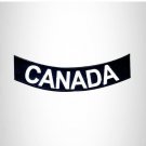 CANADA White on Black Bottom Rocker Patch for Vest jacket BR398