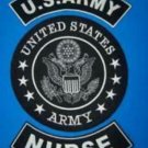 U.S ARMY NURSE Iron on 3 Large Back Patches Set for Biker Vest Jacket