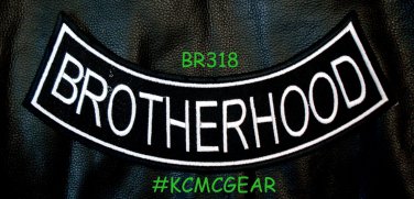BROTHERHOOD Iron On Bottom Rocker Patch for Vest Jacket BR427
