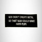 God Didn't Create Metal Iron on Small Patch for Biker Vest SB937