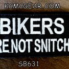 BIKERS ARE NOT SNITCHES Small Patch Iron on for Vest Jacket SB631