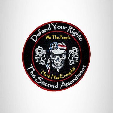 Defend your Rights The Second Amendment Small Patch Iron on for Vest SB532